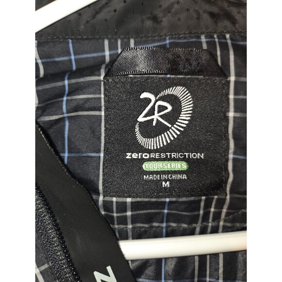 Zero Restriction Men’s Golf Jacket Full Zip Black Plaid Polyester Size Medium - Picture 3 of 12